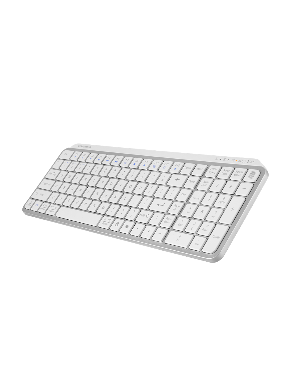 Teclado Mars Gaming MK- SilenKeyses | Blanco