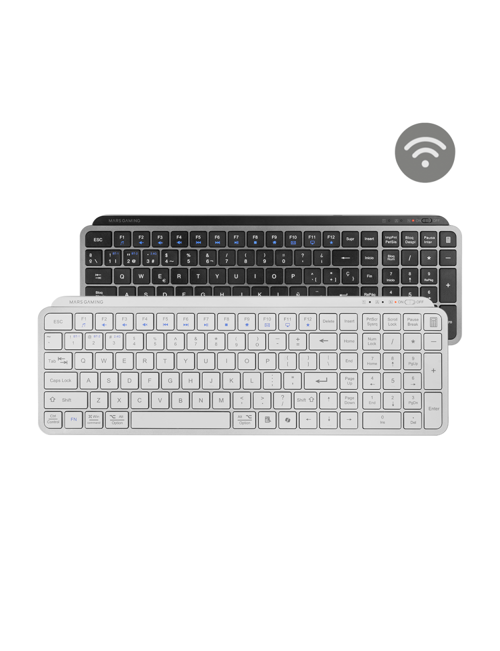 Teclado Mars Gaming MK- SilenKeyses | Blanco