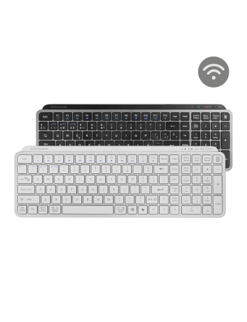 Teclado Mars Gaming MK- SilenKeyses | Blanco