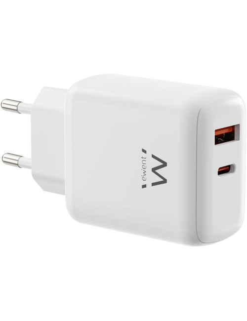 ewent Cargador de Pared | 1xUSB A + 1xTipo-C | 45W